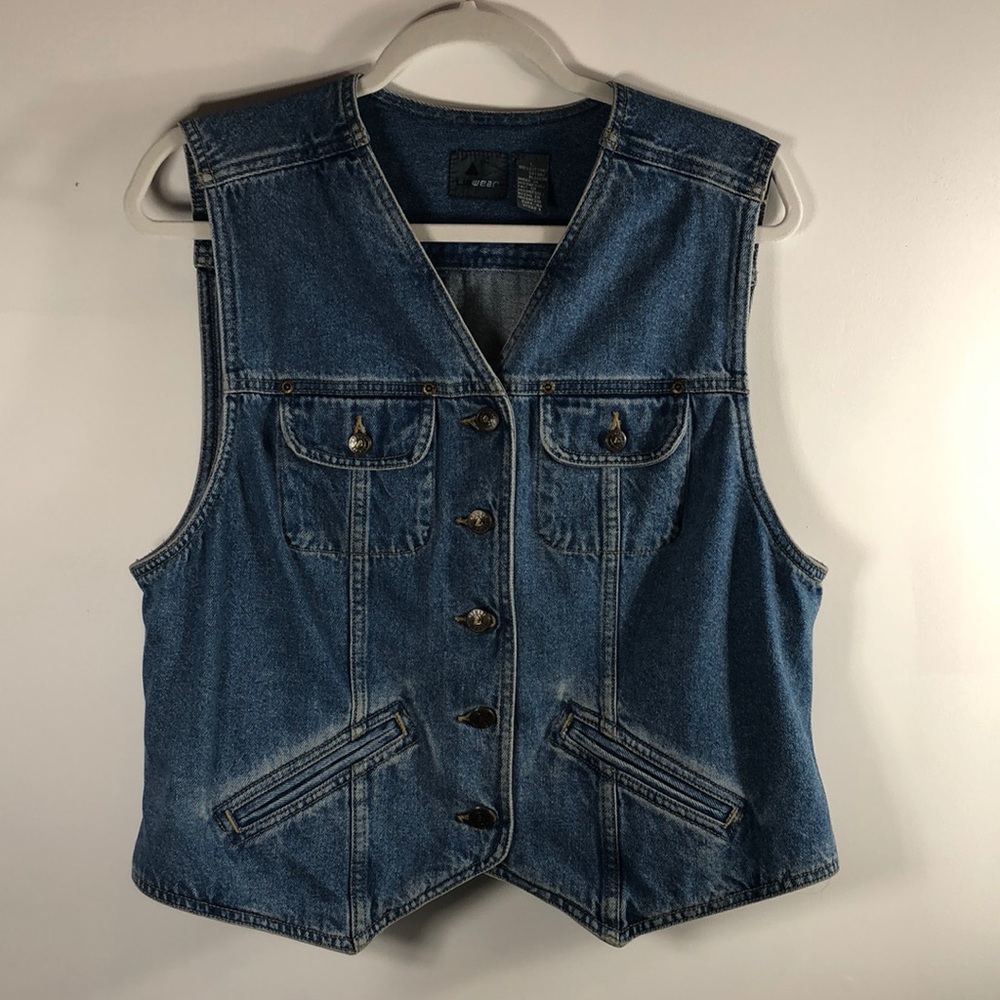 VTG LizWear Jean Vest Liz Claiborne, Large